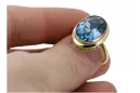 Aquamarine 14K Yellow gold Ring Vintage Jewlery vrc285y